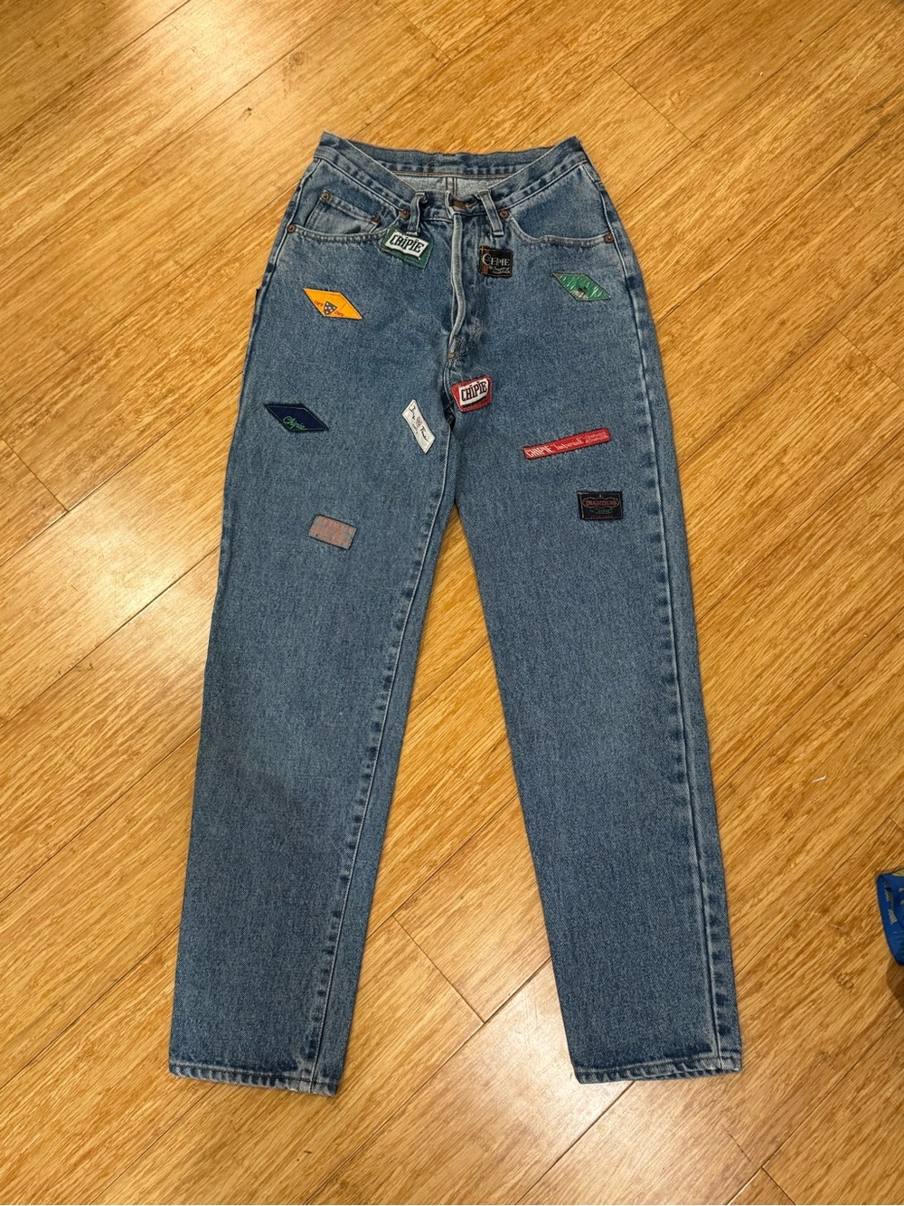 Vintage Chipie patchwork high waisted mom jeans